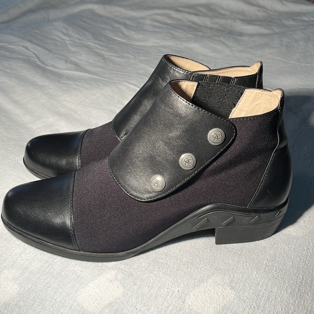 Really Beautiful Black Ariat Spats Style Ankle Boots - Size 9 - Picture 3 of 10
